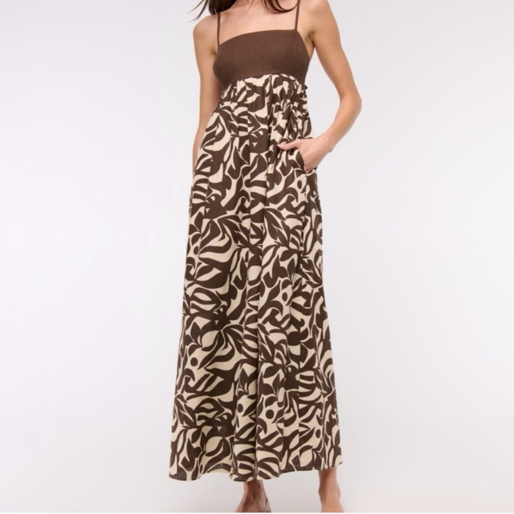 Abercrombie Tie-Back Babydoll Maxi Dress